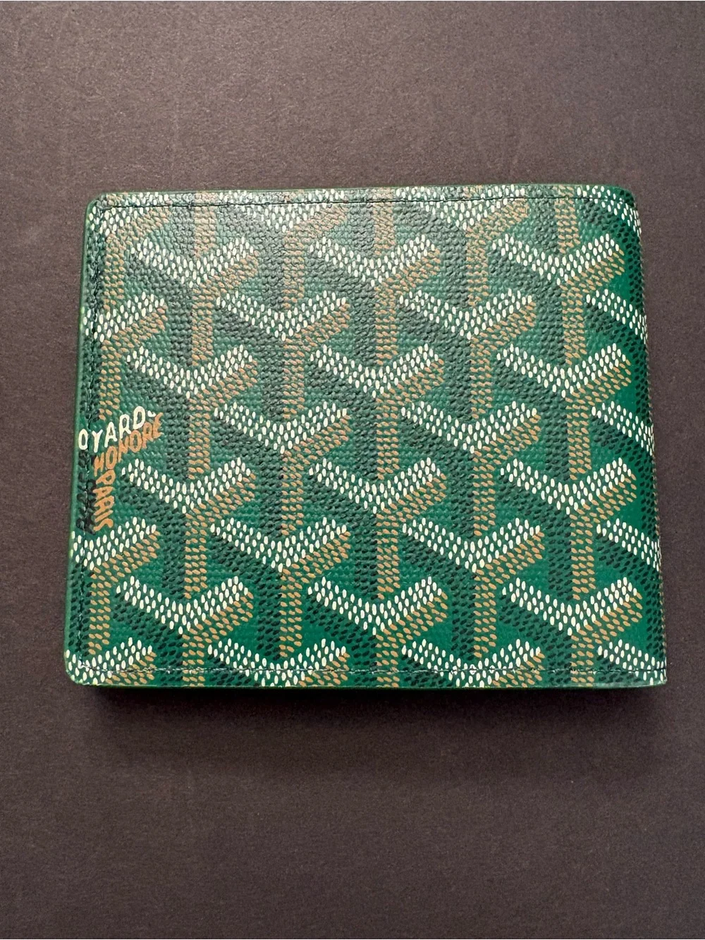 Fashion Men’s Green Bifold Wallet Multicolored Print
